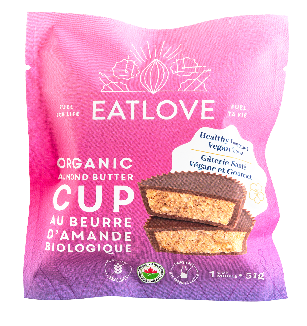 EATLOVE Organic Almond Butter Chocolate Cup