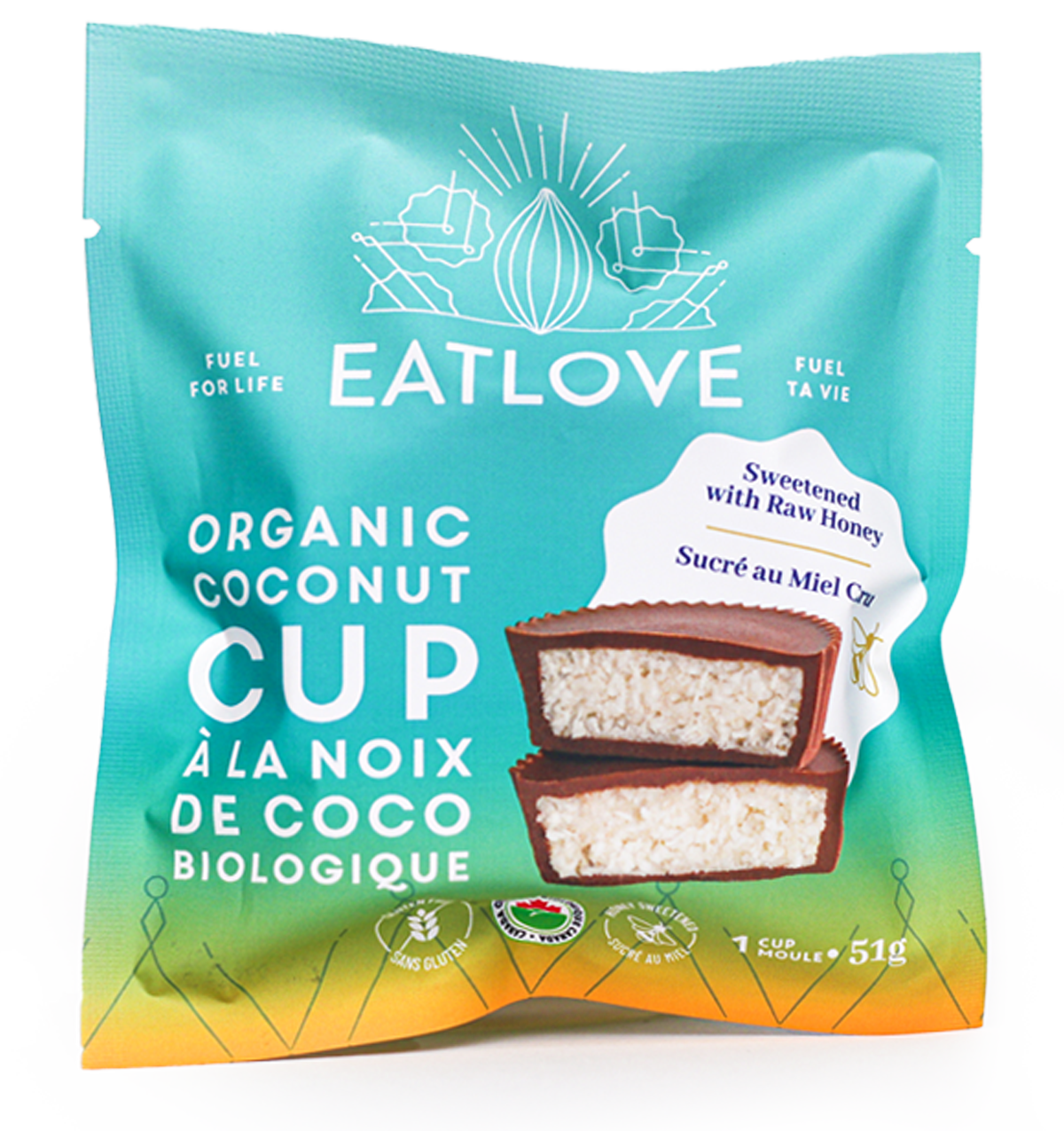 EATLOVE Organic Coconut Chocolate Cup